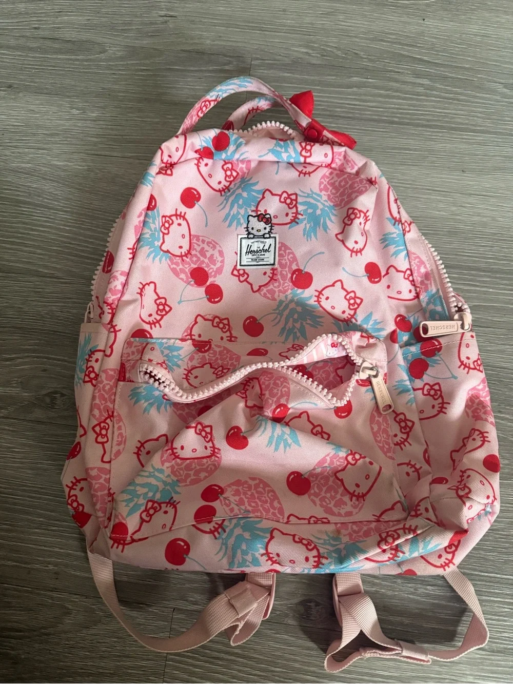 Herschel Supply Company Pink Hello Kitty Kids Backpack with Red & Blue Accents